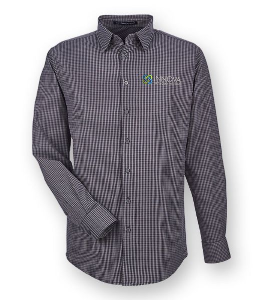 Picture of DG535 - Men's Tonal Mini Check Shirt
