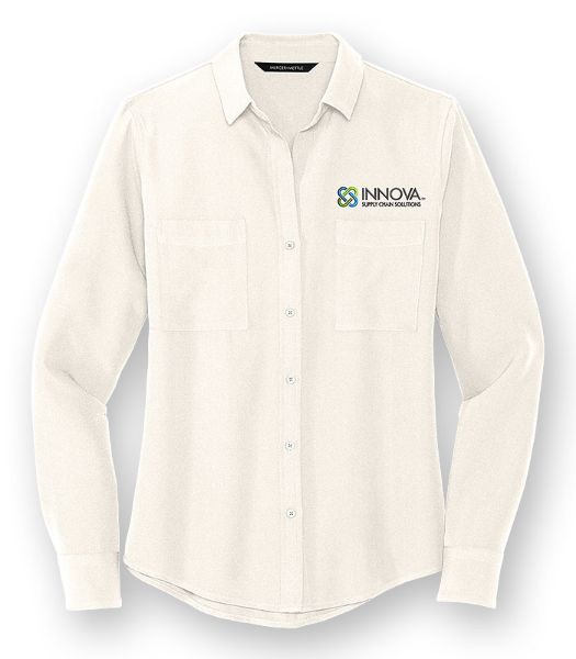 Picture of MM2013 - Ladies Crepe L/S Camp Blouse